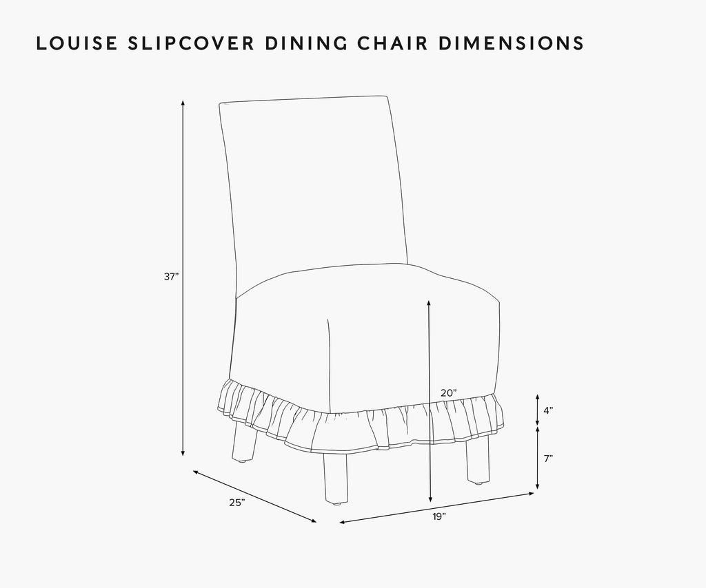 Louise Slipcover Dining Chair - Ditsy Dahlia Burgundy