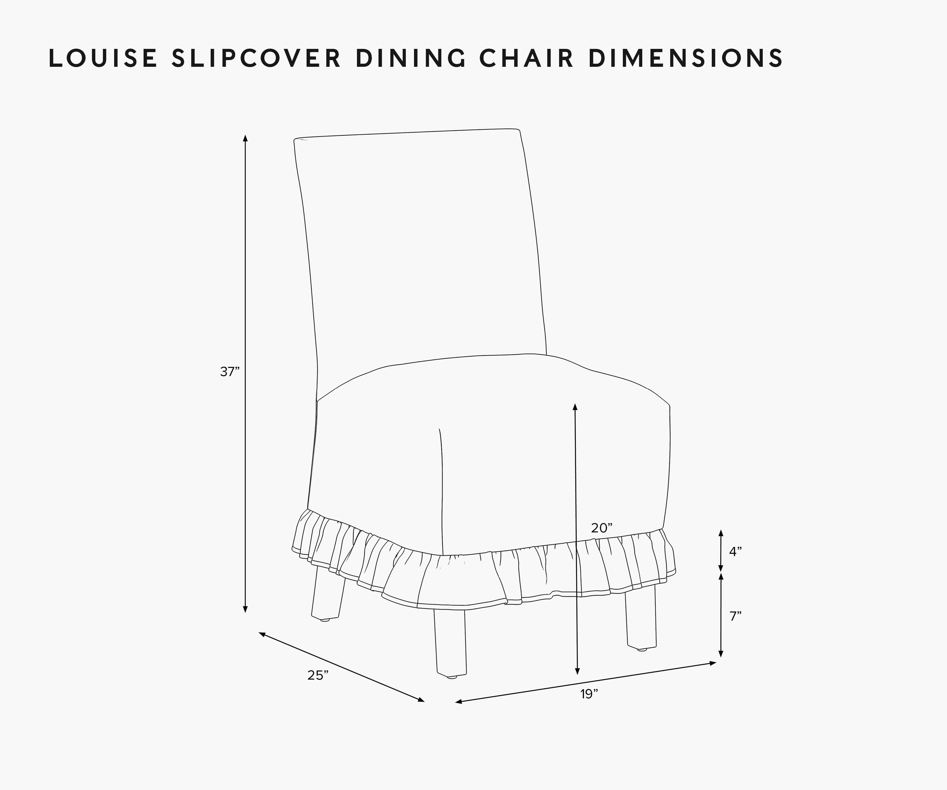 Louise Slipcover Dining Chair - Ditsy Dahlia Burgundy